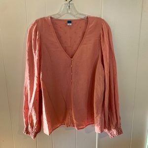 Large, pink Old Navy blouse, NWT